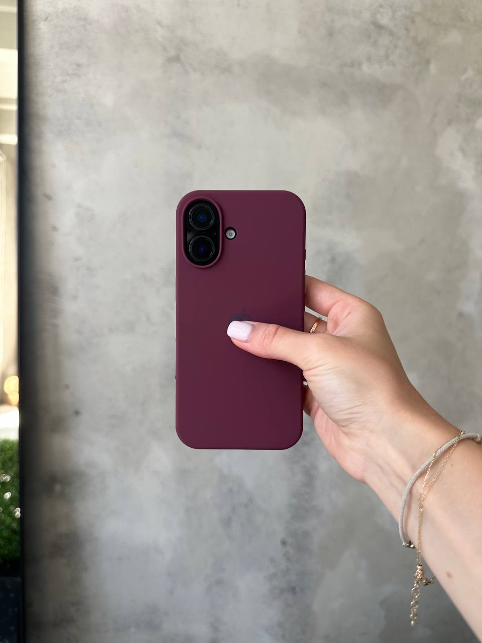 Чохол Silicone case з відкритою камерою на iPhone 17 Plum (12)