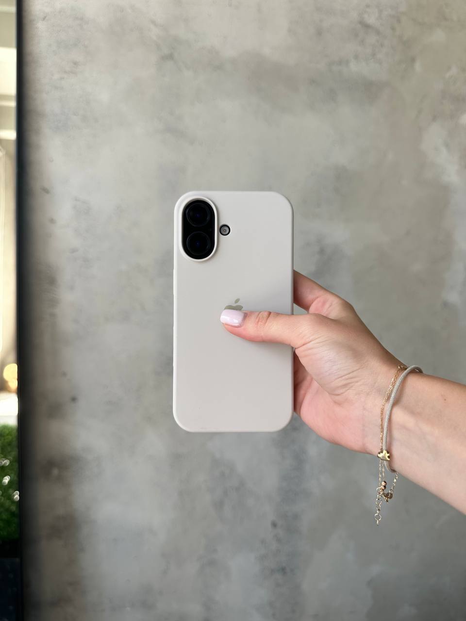 Чохол Silicone case з відкритою камерою на iPhone 17 Stone (15)