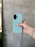Чехол Silicone case с открытой камерой на iPhone 16 Turquoise (31)