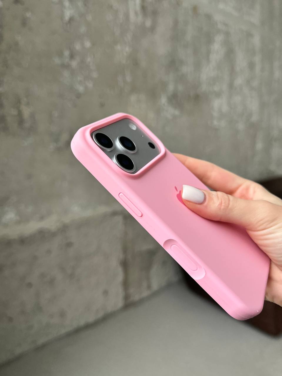 Чохол Silicone case з відкритою камерою на iPhone 17 Pro Baby Pink (06)