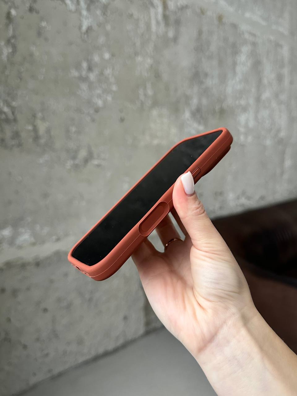 Чохол Silicone case з відкритою камерою на iPhone 17 Pro Max Brown (37)