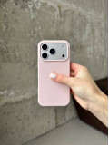 Чохол Silicone case з відкритою камерою на iPhone 17 Pro Chalk Pink (27)