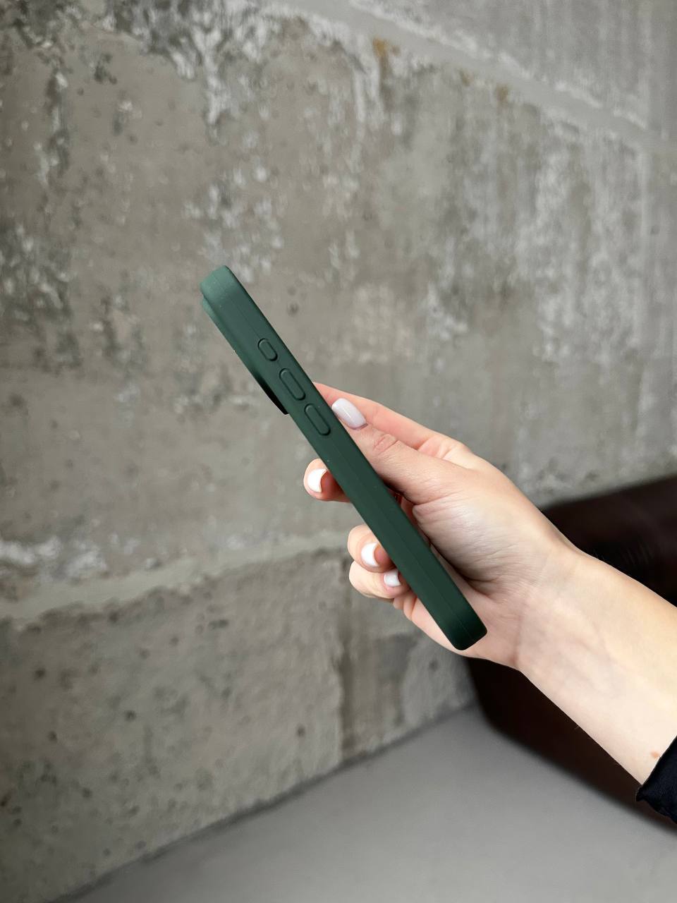 Чехол Silicone case с открытой камерой на iPhone 17 Pro Max Cyprus Green (28)