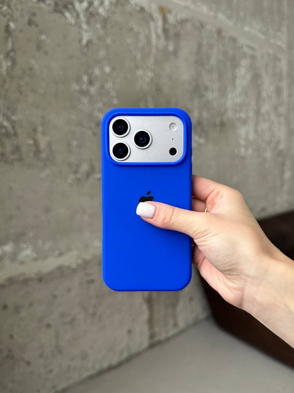 Чохол Silicone case з відкритою камерою на iPhone 17 Pro Max Electric Blue (29)