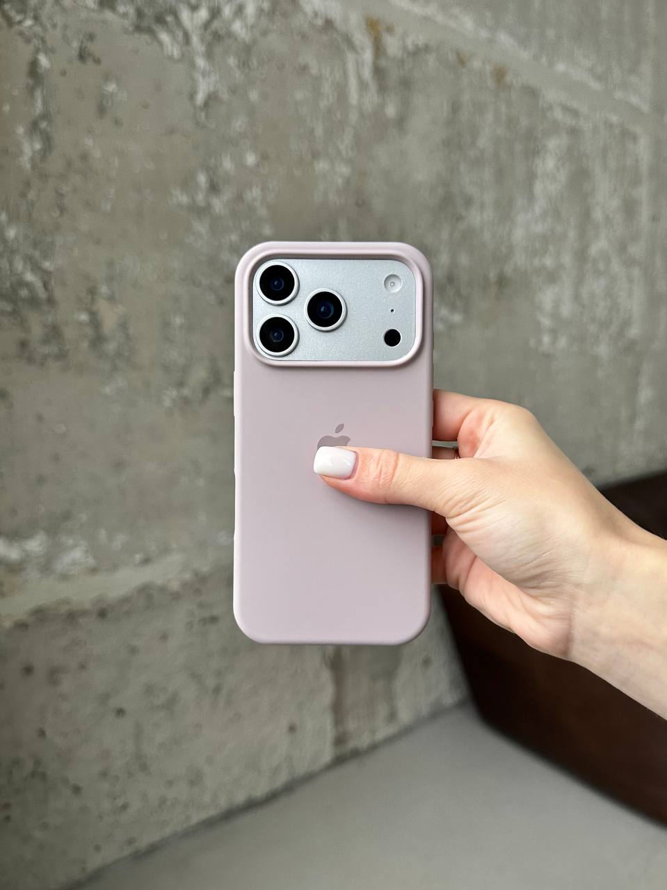 Чехол Silicone case с открытой камерой на iPhone 17 Pro Max Lavander (08)