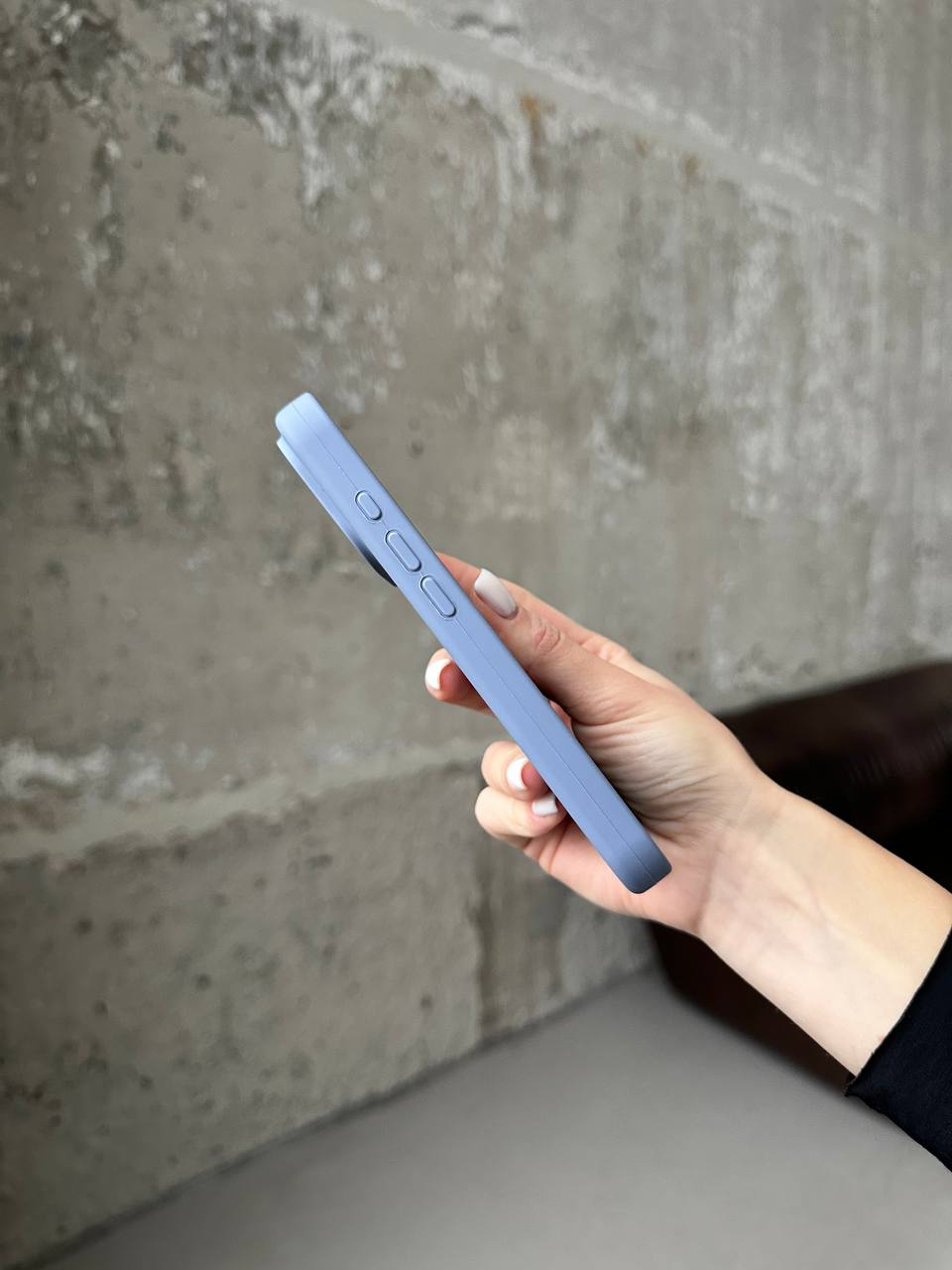 Чохол Silicone case з відкритою камерою на iPhone 17 Lavander Grey (17)