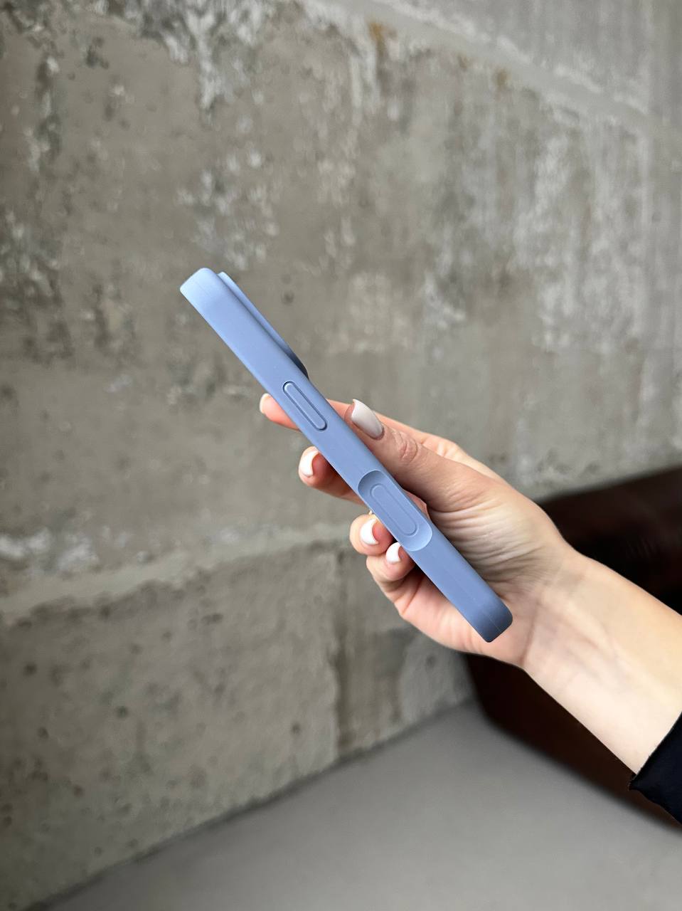 Чохол Silicone case з відкритою камерою на iPhone 17 Lavander Grey (17)