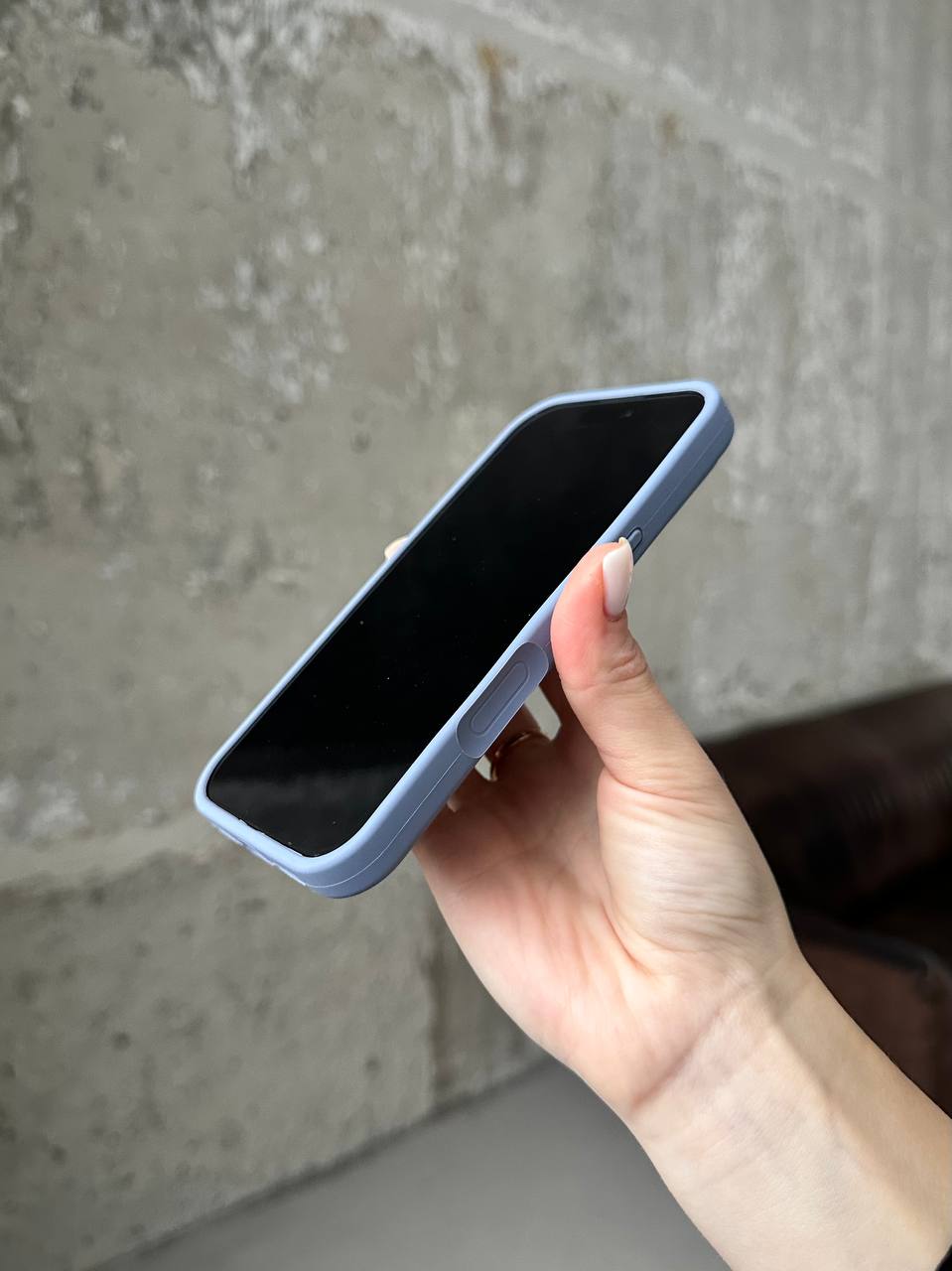 Чохол Silicone case з відкритою камерою на iPhone 17 Lavander Grey (17)