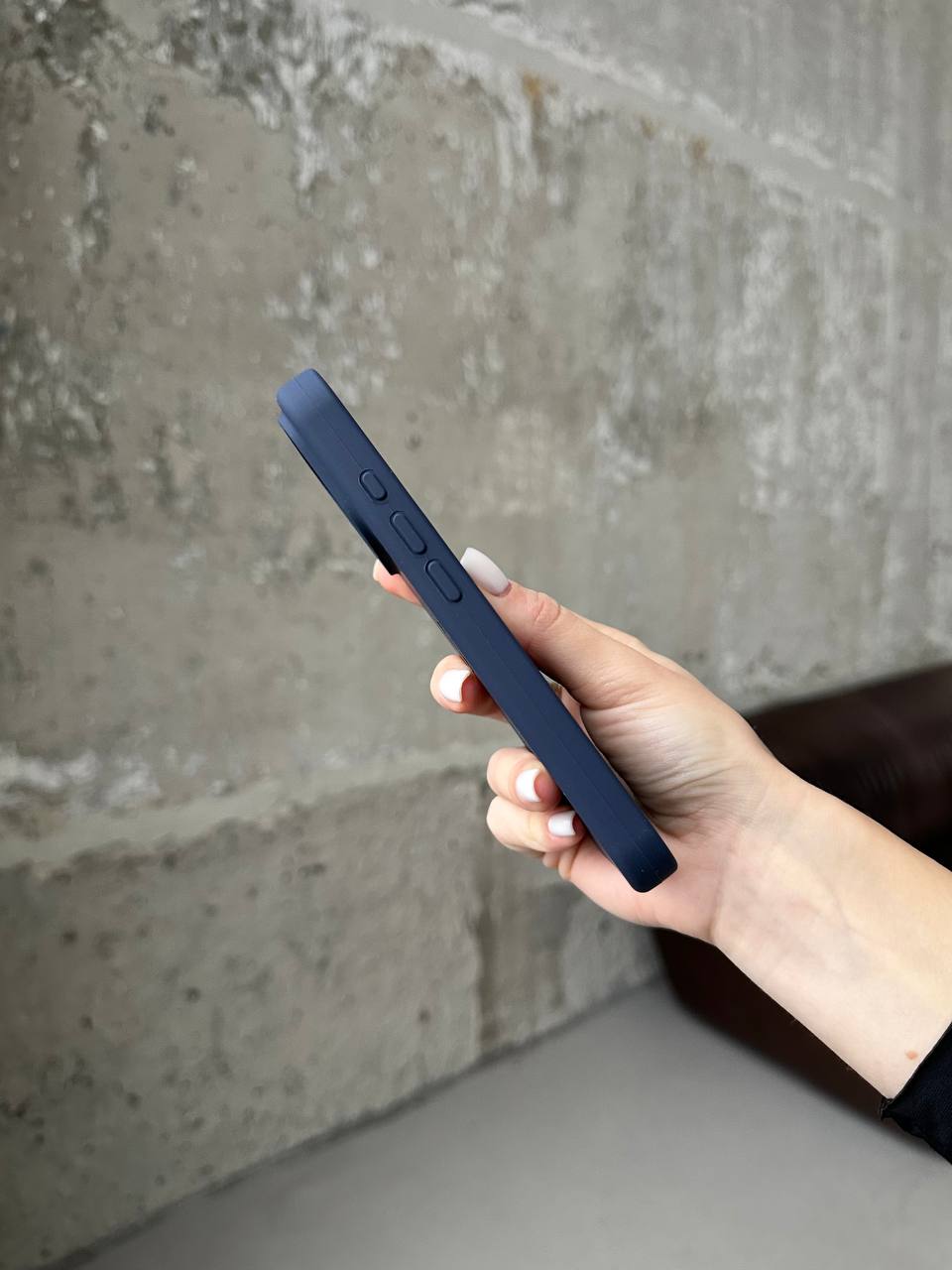 Чехол Silicone case с открытой камерой на iPhone 17 Pro Max Midnight Blue (09)