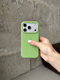 Чохол Silicone case з відкритою камерою на iPhone 17 Pro Mint Gum (39)