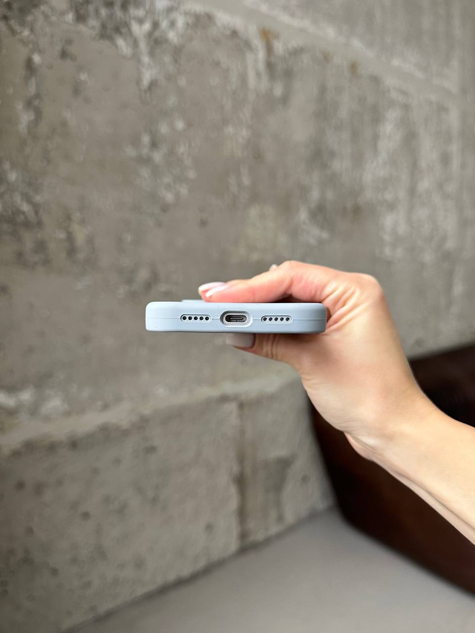 Чохол Silicone case з відкритою камерою на iPhone 17 Mist Blue (19)