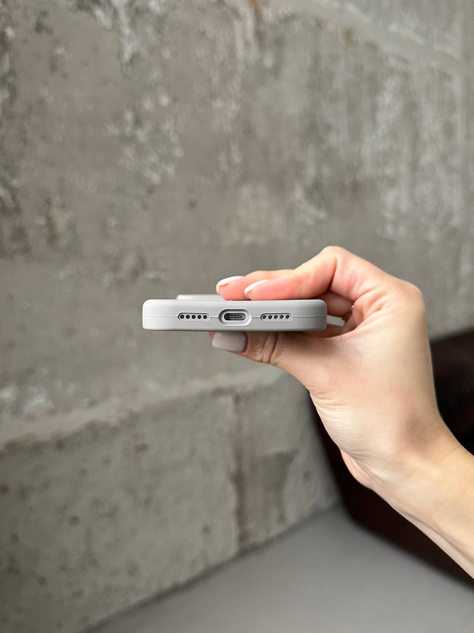 Чохол Silicone case з відкритою камерою на iPhone 17 Pebble (14)