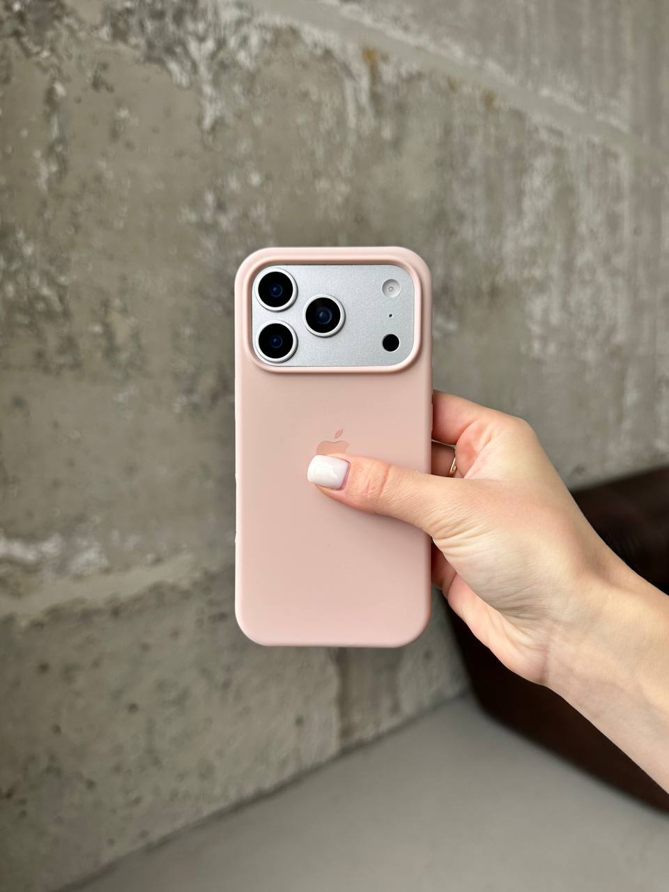 Чохол Silicone case з відкритою камерою на iPhone 17 Pro Max Pink Sand (26)