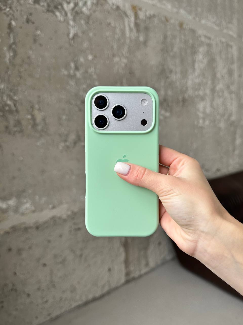 Чохол Silicone case з відкритою камерою на iPhone 17 Pro Max Pistachio (42)