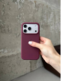 Чохол Silicone case з відкритою камерою на iPhone 17 Pro Plum (12)