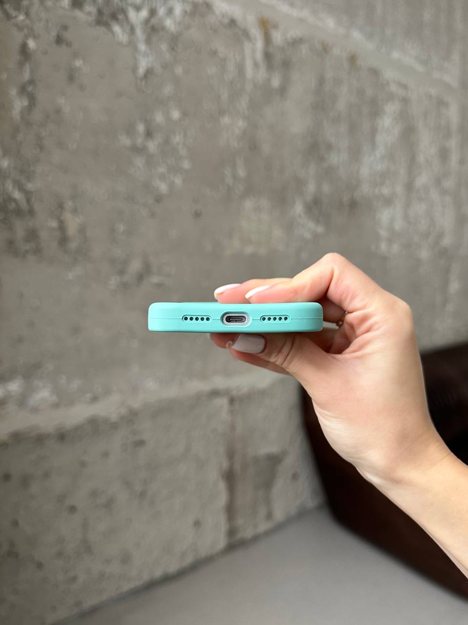 Чехол Silicone case с открытой камерой на iPhone 17 Pro Sea Blue (10)