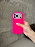 Чохол Silicone case з відкритою камерою на iPhone 17 Pro Shiny Pink (35)