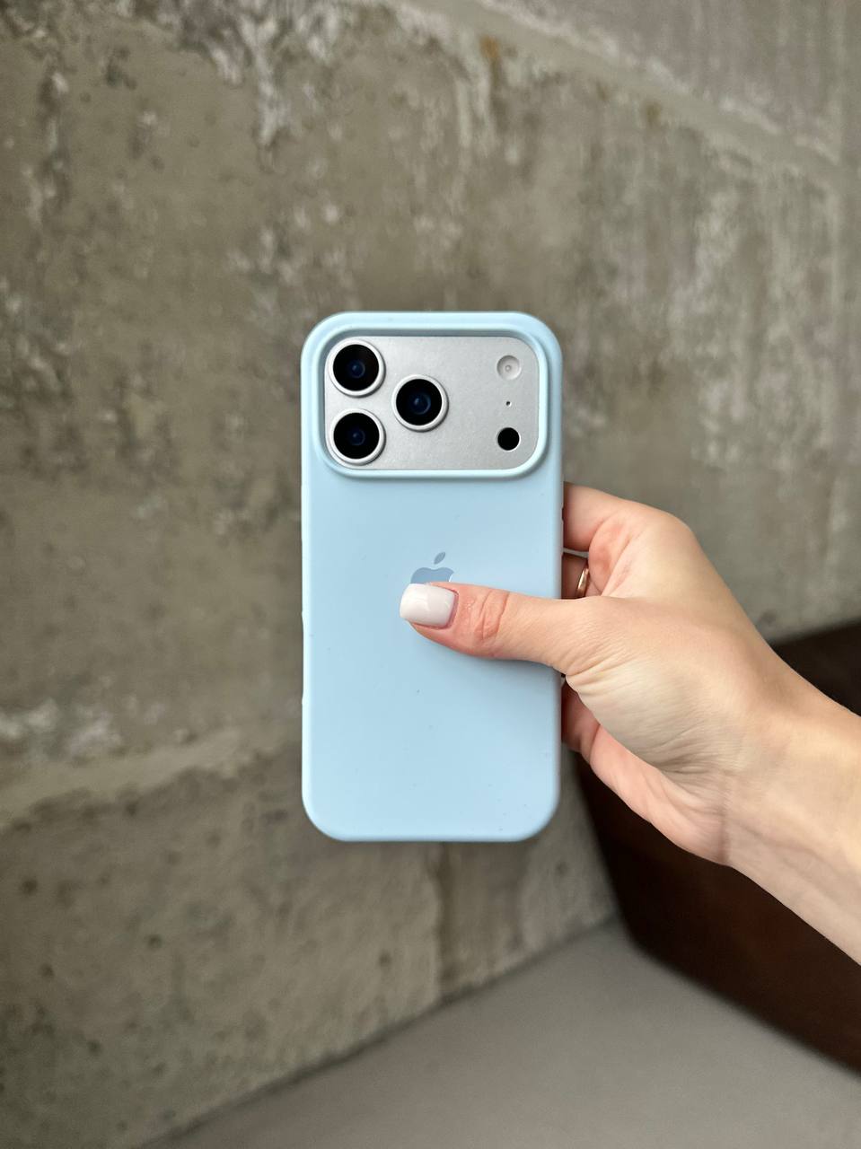 Чохол Silicone case з відкритою камерою на iPhone 17 Pro Sky Blue (33)