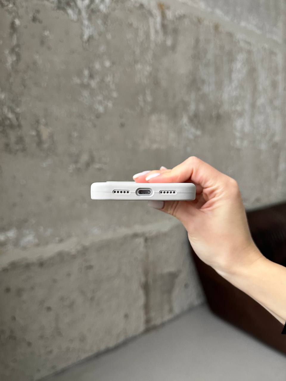 Чохол Silicone case з відкритою камерою на iPhone 17 Stone (15)