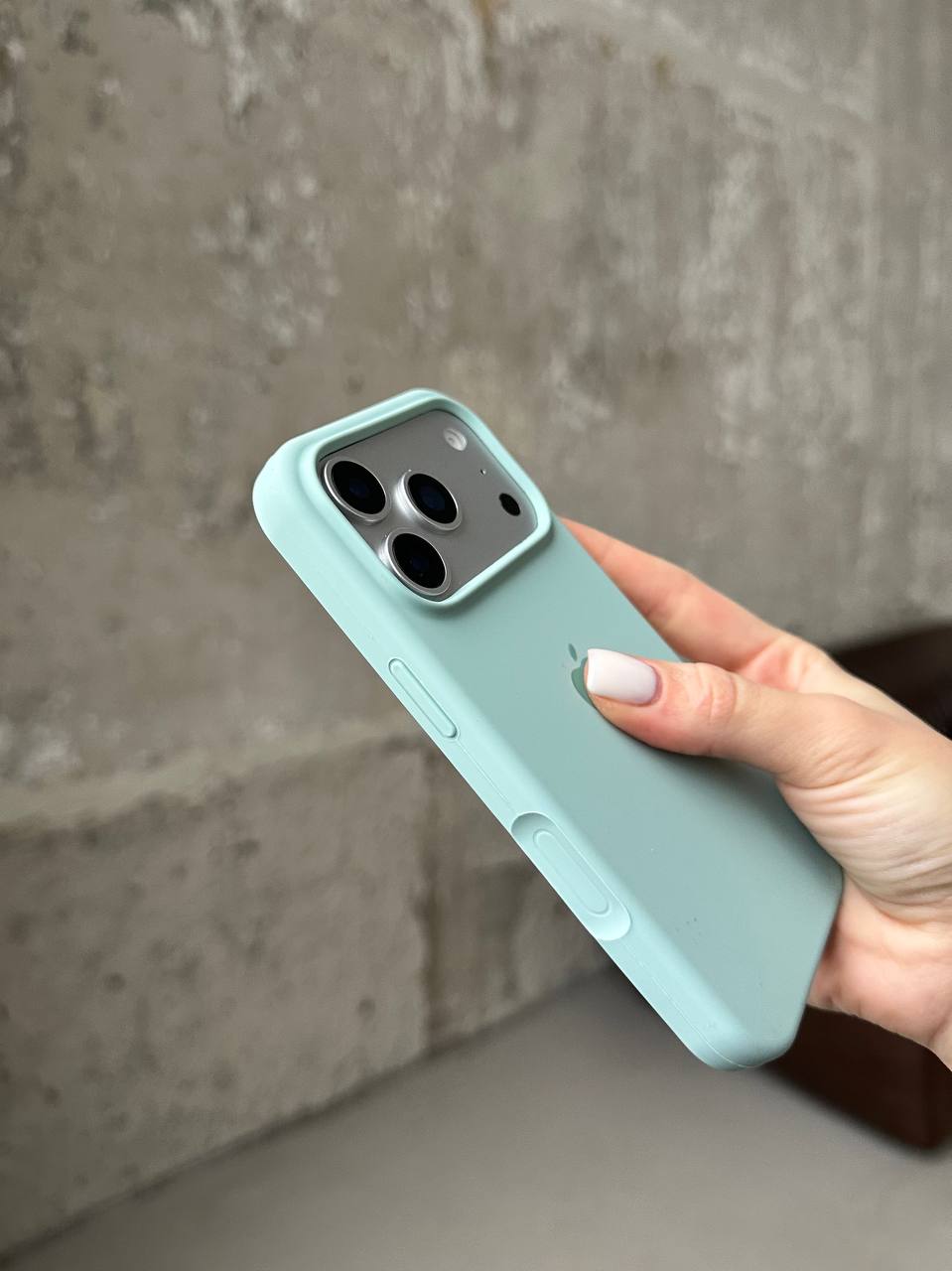 Чехол Silicone case с открытой камерой на iPhone 17 Pro Turquoise (31)
