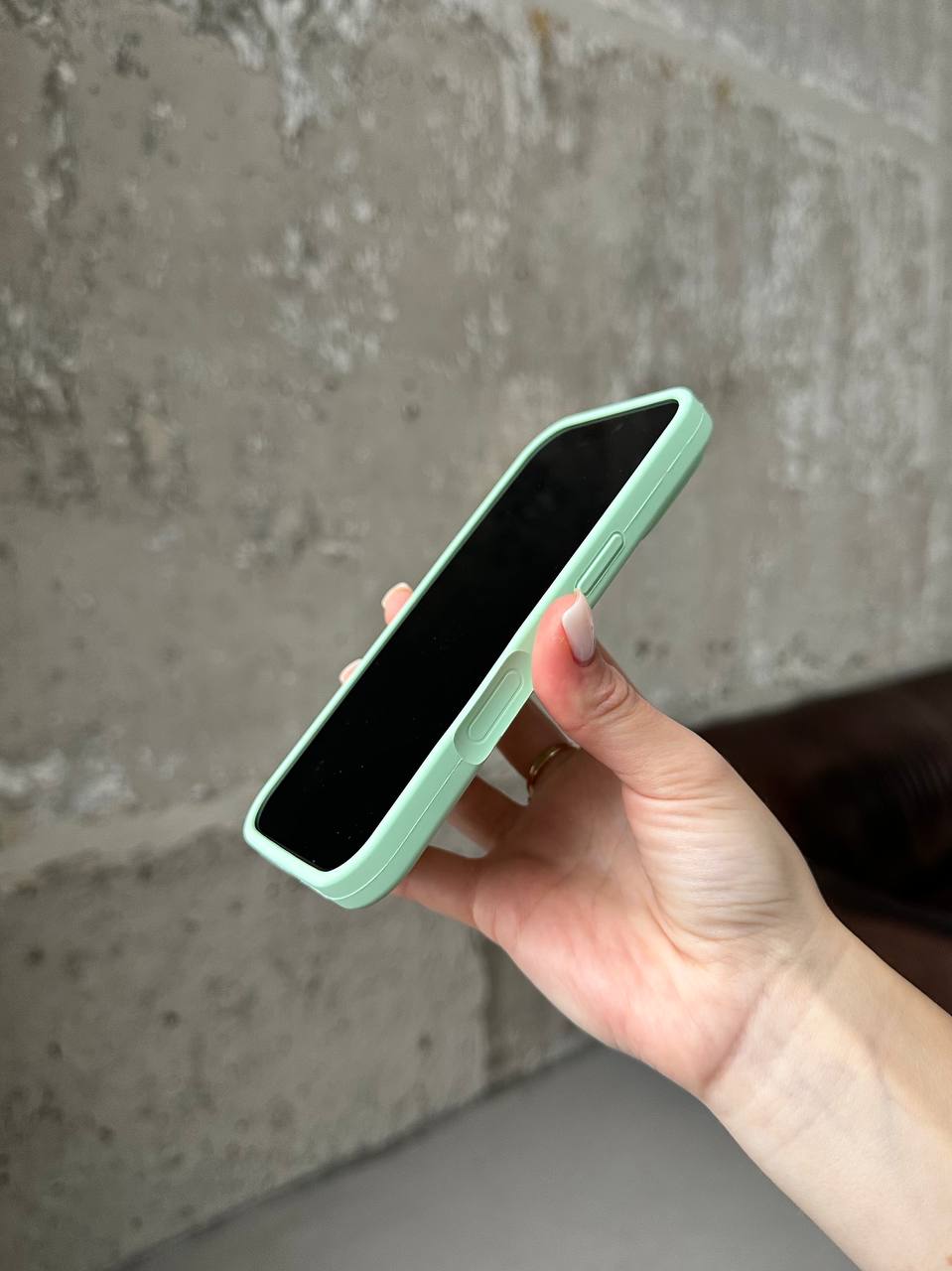 Чохол Silicone case з відкритою камерою на iPhone 17 Pistachio (42)