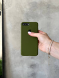 Чохол Silicone case з відкритою камерою на iPhone 7+/8+ Army Green (11)