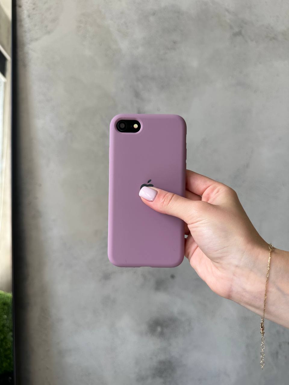 Чехол Silicone case с открытой камерой на iPhone 7/8 Blueberry (20)