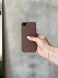 Чехол Silicone case с открытой камерой на iPhone SE 2020/2022 Chocolate (43)
