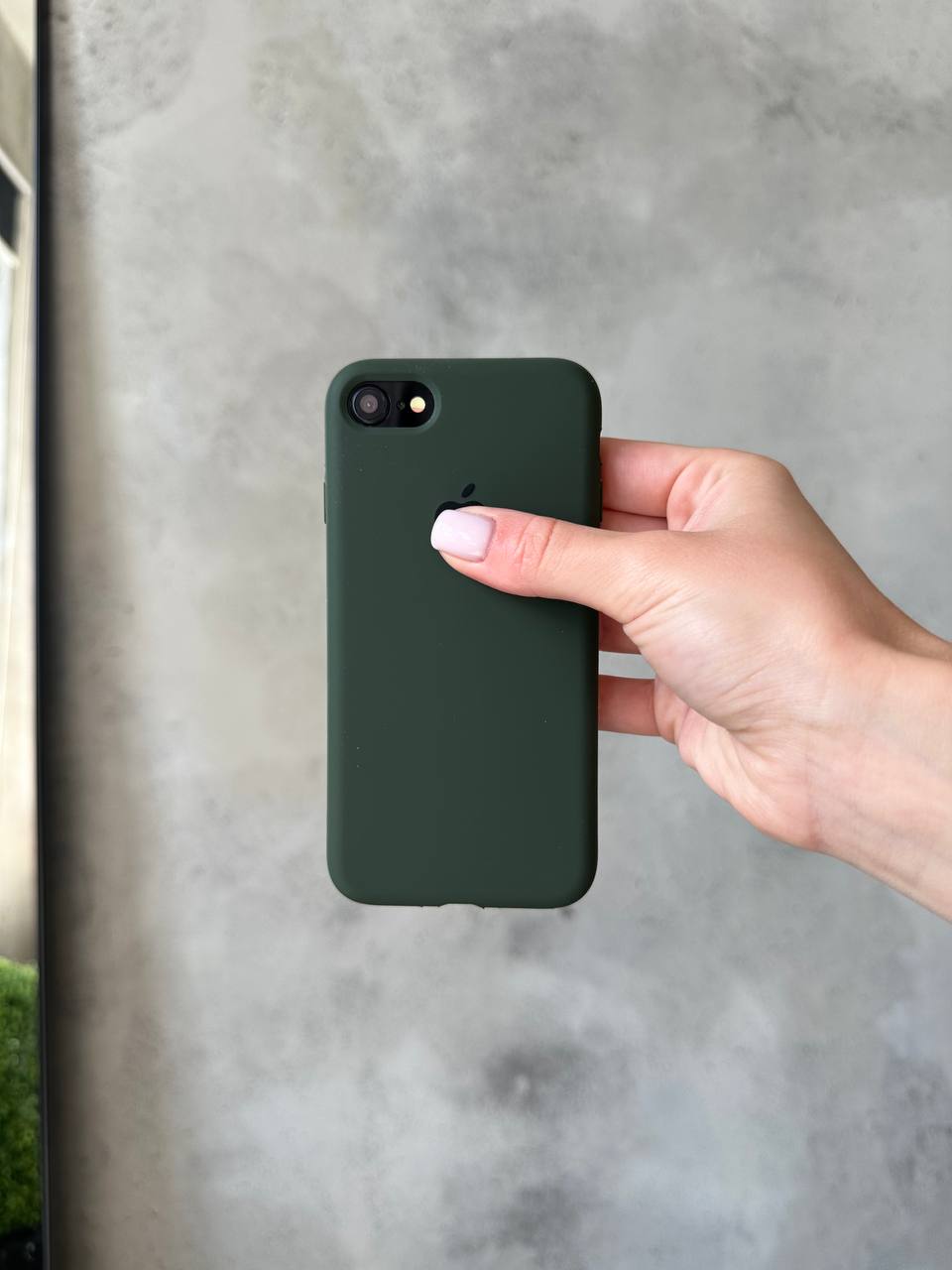 Чехол Silicone case с открытой камерой на iPhone 7 / 8 Cyprus Green (28)