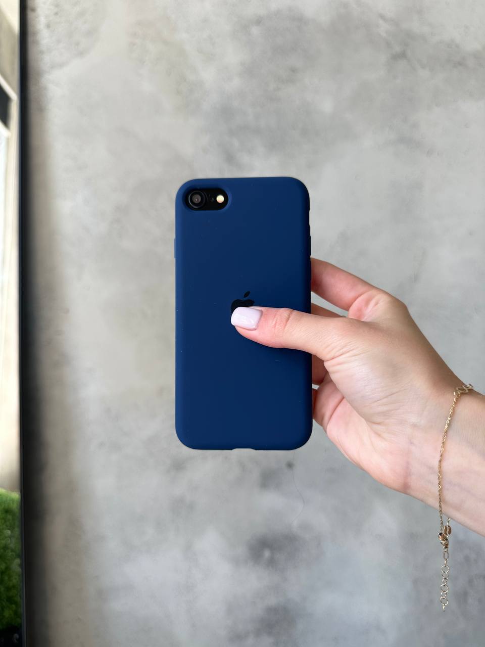 Чехол Silicone case с открытой камерой на iPhone 7 / 8 Deep Navy (30)