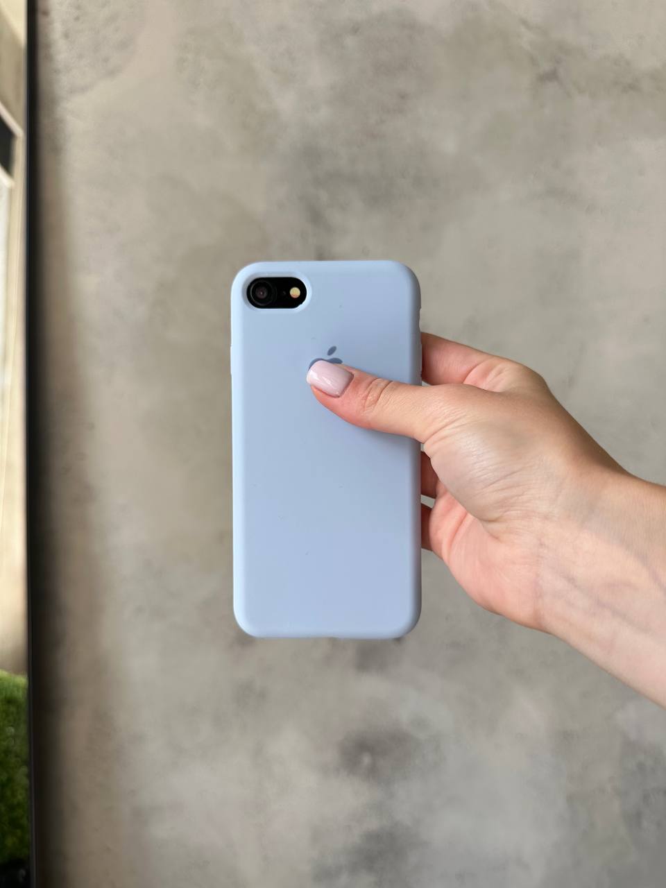Чехол Silicone case с открытой камерой на iPhone 7 / 8 Lilac (05)