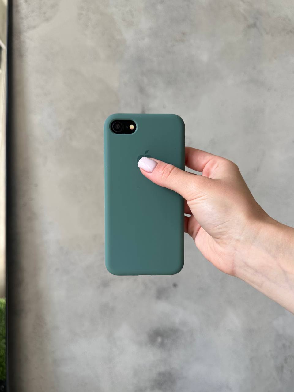 Чехол Silicone case с открытой камерой на iPhone 7/8 Pine Green (36)