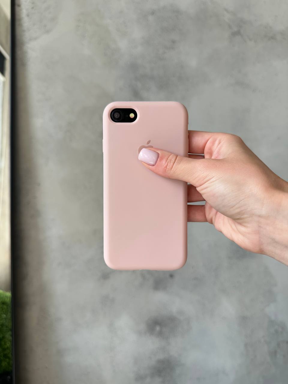 Чехол Silicone case с открытой камерой на iPhone 7/8 Pink Sand (26)