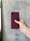 Чехол Silicone case с открытой камерой для iPhone SE 2020/2022 Plum (12)