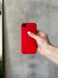 Чехол Silicone case с открытой камерой на iPhone 7/8 Red (04)