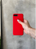 Чохол Silicone case з відкритою камерою на iPhone 7+/8+ Red (04)