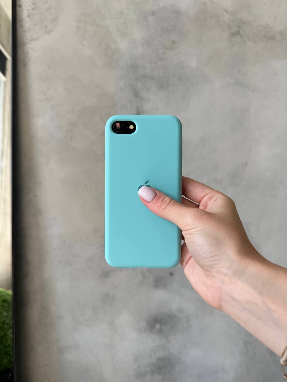 Чехол Silicone case с открытой камерой на iPhone 7/8 Sea Blue (10)