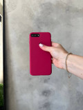 Чохол Silicone case з відкритою камерою на iPhone 7+/8+ Wine Red (02)