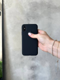 Чохол Silicone case з відкритою камерою на iPhone XS Max Black (01)