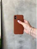 Чохол Silicone case з відкритою камерою на iPhone XS Max Brown (37)