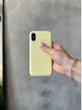 Чохол Silicone case з відкритою камерою на iPhone XS Max Yellow (38)