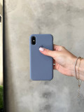 Чохол Silicone case з відкритою камерою на iPhone XS Max Lavander Grey (17)