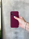 Чохол Silicone case з відкритою камерою на iPhone XS Max Marsala (18)