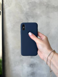 Чохол Silicone case з відкритою камерою на iPhone XS Max Midnight Blue (09)