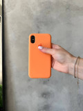 Чохол Silicone case з відкритою камерою на iPhone XS Max Papaya (40)
