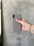 Чохол Silicone case з відкритою камерою на iPhone XS Max Pebble (14)