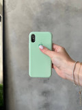 Чохол Silicone case з відкритою камерою на iPhone XS Max Pistachio (42)