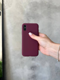 Чохол Silicone case з відкритою камерою на iPhone XS Max Plum (12)