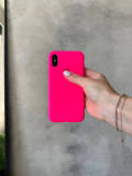 Чохол Silicone case з відкритою камерою на iPhone XS Max Shiny Pink (35)