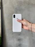 Чохол Silicone case з відкритою камерою на iPhone XS Max White (03)